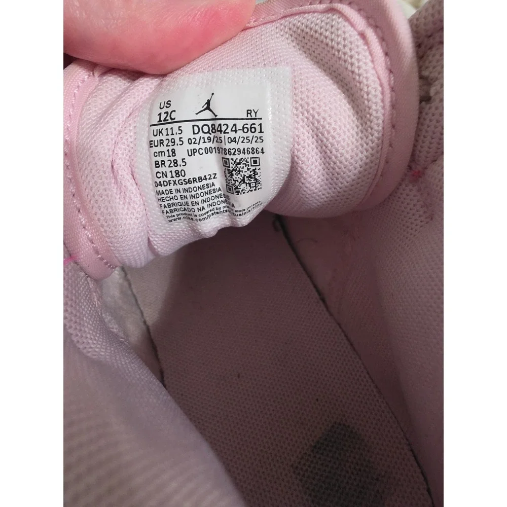 Air Jordan Retro 1 Mid Barbie Pink DQ8424 661 Sneakers Shoes Size 12 C